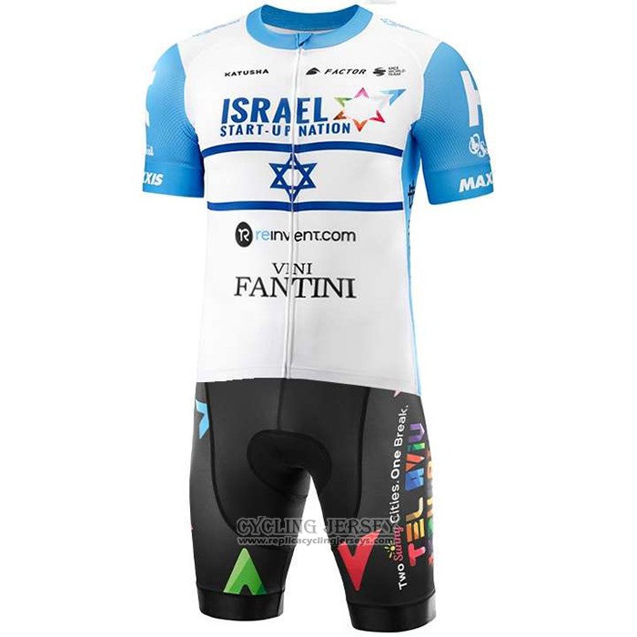 2020 Cycling Jersey Israel Cycling Academy Champion Israele Short Sleeve And Bib Short